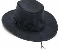 Men Crater - Stetson Leather Outback Hat