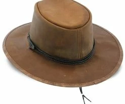 Men Crater - Stetson Leather Outback Hat