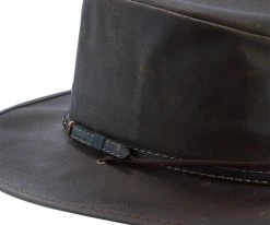 Men Crater - Stetson Leather Outback Hat