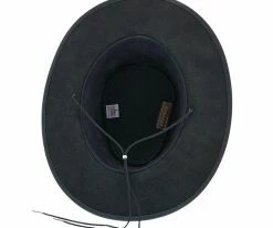 Men Crater - Stetson Leather Outback Hat