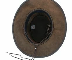 Men Crater - Stetson Leather Outback Hat