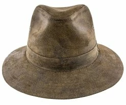 Stetson STW198 Brown Weather Leather Safari Hat Men