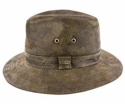 Stetson STW198 Brown Weather Leather Safari Hat Men