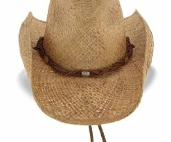 Cheapest ๐ Comstock - Stetson Stained Raffia Straw Western Hat Men ๐ 10 Comstock - Stetson Stained Raffia Straw Western Hat Men