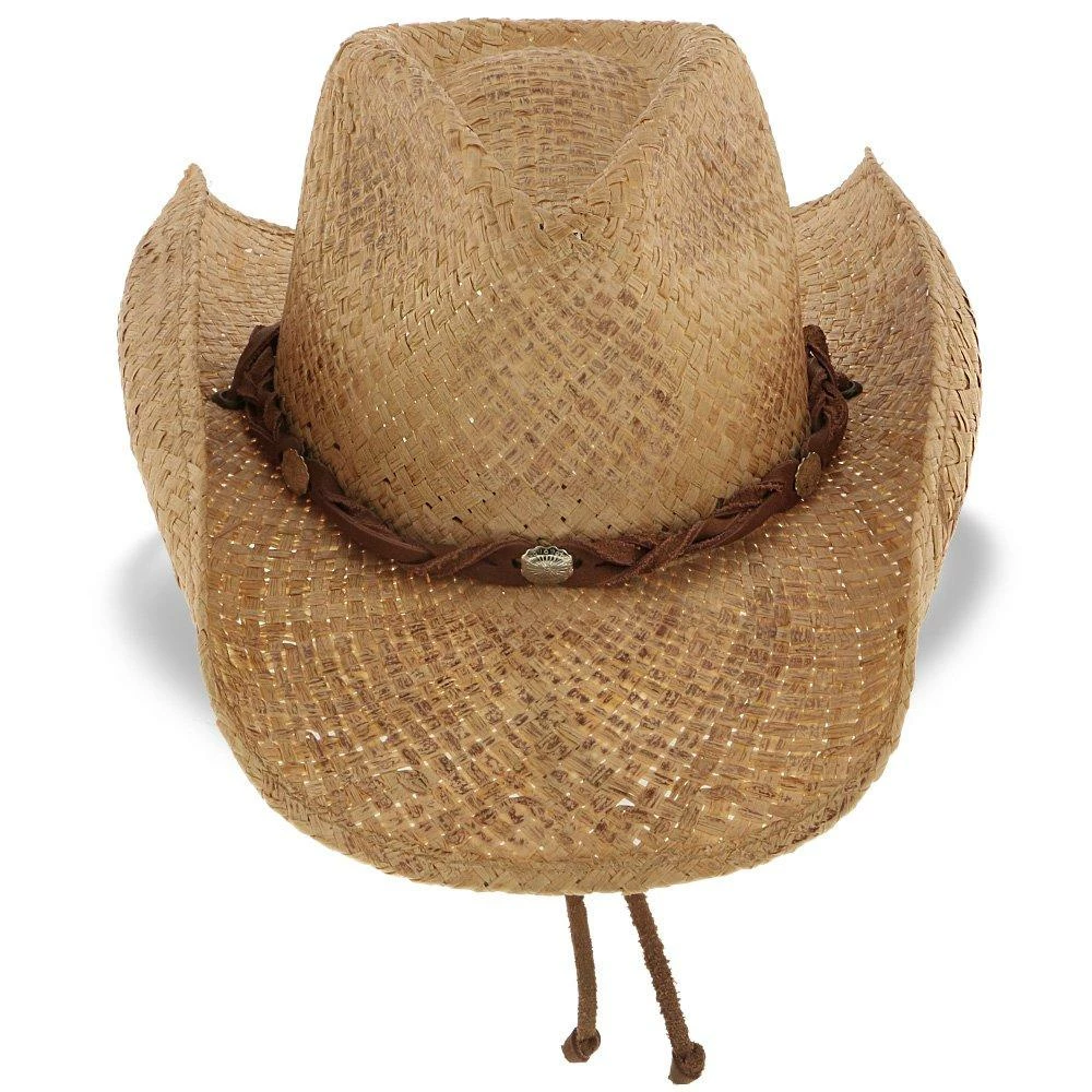 Cheapest ๐ Comstock - Stetson Stained Raffia Straw Western Hat Men ๐ 3 Comstock - Stetson Stained Raffia Straw Western Hat Men