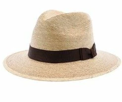 Sunbody Explorer, 2 1/2" Brim - Colored Natural Hand Woven Green Palm Hat Men