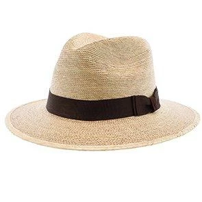 Sunbody Explorer, 2 1/2" Brim - Colored Natural Hand Woven Green Palm Hat Men