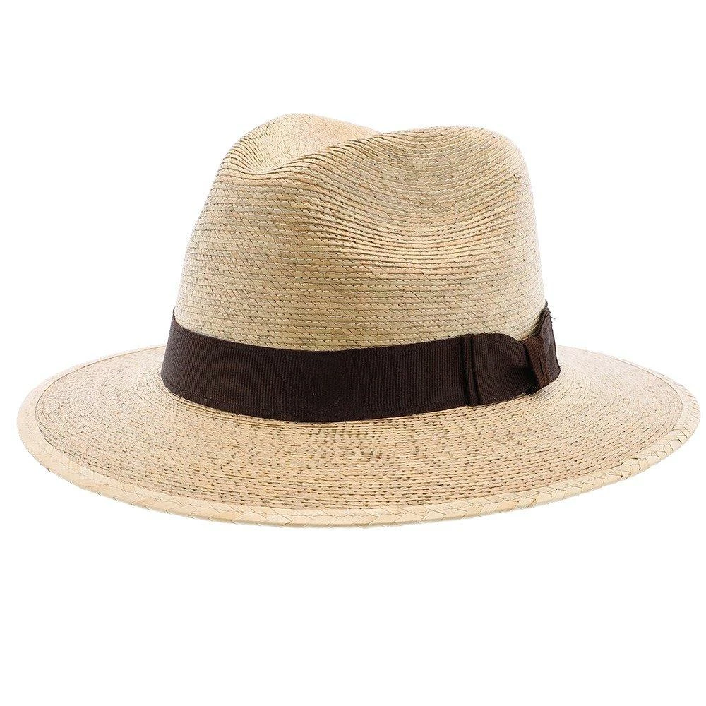 Sunbody Explorer, 2 1/2" Brim - Colored Natural Hand Woven Green Palm Hat Men