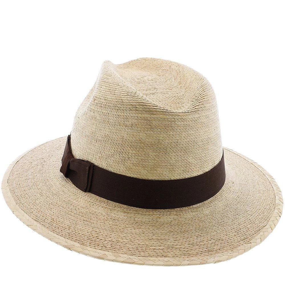 Sunbody Explorer, 2 1/2" Brim - Colored Natural Hand Woven Green Palm Hat Men