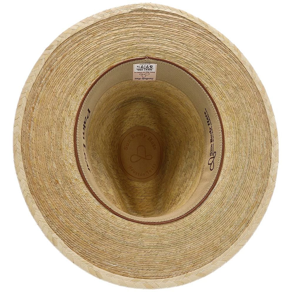 Sunbody Explorer, 2 1/2" Brim - Colored Natural Hand Woven Green Palm Hat Men