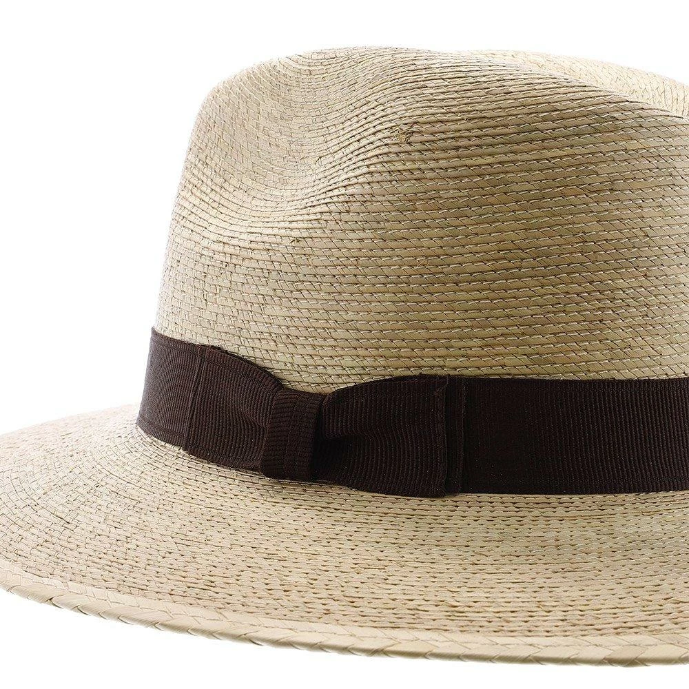 Sunbody Explorer, 2 1/2" Brim - Colored Natural Hand Woven Green Palm Hat Men