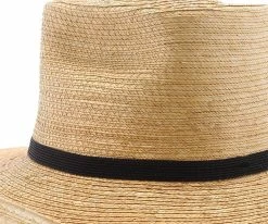 Sunbody Oak Boxtop Hat - Natural Hand Woven Guatemalan Palm Hat
