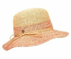 Bahama Mama - Tommy Bahama TBWL53 Turquoise Crochet Raffia Bucket Hat