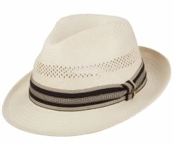 Ale - Tommy Bahama TBW217OS Ivory Toyo Straw Fedora Hat