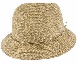 Men Tommy Bahama TBWL34 Gold Paper Braid Fedora Hat