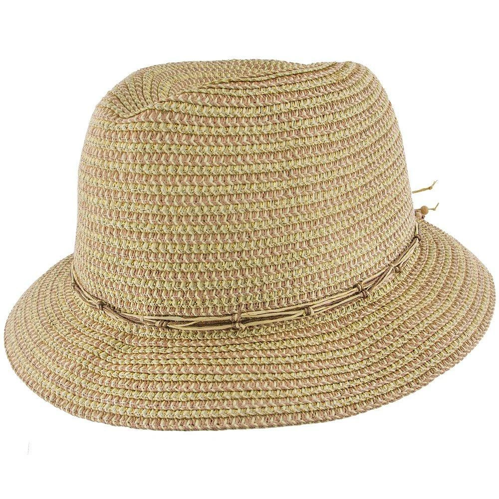 Best Sale โ Men Tommy Bahama TBWL34 Gold Paper Braid Fedora Hat ๐ 2 Men Tommy Bahama TBWL34 Gold Paper Braid Fedora Hat
