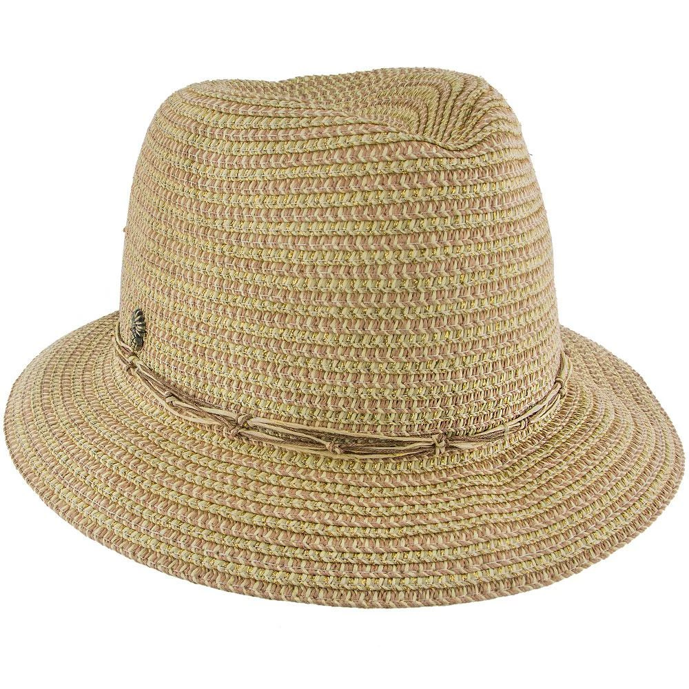 Best Sale โ Men Tommy Bahama TBWL34 Gold Paper Braid Fedora Hat ๐ 4 Men Tommy Bahama TBWL34 Gold Paper Braid Fedora Hat