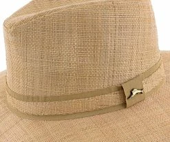 Almond - Tommy Bahama 100% Raffia Straw Safari Hat