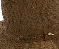 Almond - Tommy Bahama 100% Raffia Straw Safari Hat