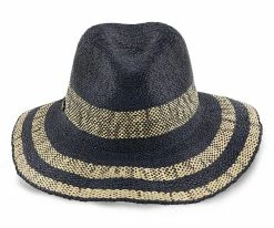 Superb - H-TBWL80 - Tommy Bahama Navy 100% Toyo Straw Wide Brim Hat