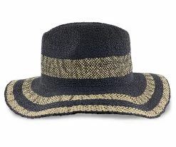 Superb - H-TBWL80 - Tommy Bahama Navy 100% Toyo Straw Wide Brim Hat