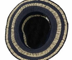 Superb - H-TBWL80 - Tommy Bahama Navy 100% Toyo Straw Wide Brim Hat