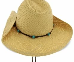 Men Betty - Tropical Trends Natural 100% Toyo Straw Western Hat