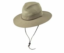 Dorfman Pacific Brushed Twill Safari Hat Men