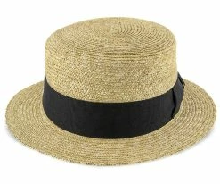 Men Voyage - Walrus Hats Natural Straw Boater Hat - H7006
