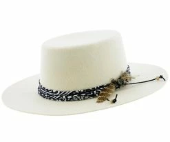 West Coast - Walrus Hats White Wool Felt Bolero Hat Men