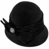 Men Starling - Walrus Hats Black Wool Felt Cloche Hat - H7017