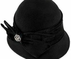 Men Starling - Walrus Hats Black Wool Felt Cloche Hat - H7017