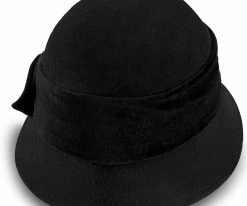 Men Starling - Walrus Hats Black Wool Felt Cloche Hat - H7017