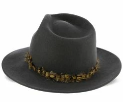 Outlet ๐ Men Messenger - Walrus Hats Grey Center Dent Wool Felt Fedora Hat ๐ 14 Men Messenger - Walrus Hats Grey Center Dent Wool Felt Fedora Hat