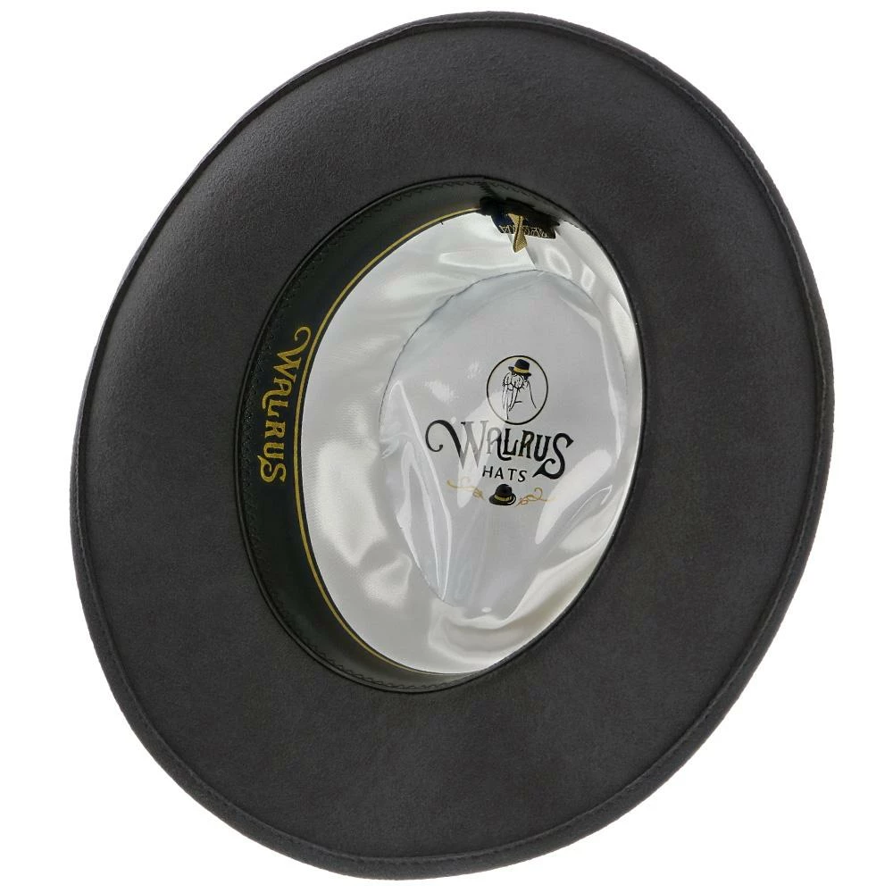 Outlet ๐ Men Messenger - Walrus Hats Grey Center Dent Wool Felt Fedora Hat ๐ 8 Men Messenger - Walrus Hats Grey Center Dent Wool Felt Fedora Hat