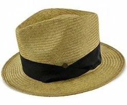 Midnight Luxe - Walrus Hats Natural Sisal Straw Fedora Childs Hat