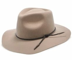 Flash Sale ๐ Monterey - Walrus Hats Light Brown Wool Felt Wide Brim Fedora Hat - H7010 ๐ฅฐ 34 Monterey - Walrus Hats Light Brown Wool Felt Wide Brim Fedora Hat - H7010