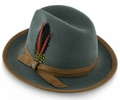 Pinnacle - Walrus Hats Sage Wool Felt Fedora Hat - H7022