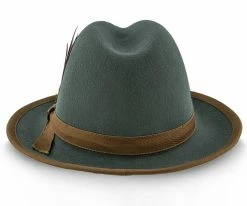 Pinnacle - Walrus Hats Sage Wool Felt Fedora Hat - H7022
