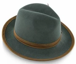 Pinnacle - Walrus Hats Sage Wool Felt Fedora Hat - H7022