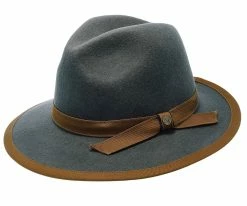 Pinnacle - Walrus Hats Sage Wool Felt Fedora Hat - H7022