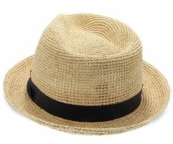 Cast Away - Walrus Hats Crocheted Raffia Straw Fedora Hat W/ Band
