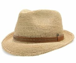 Cast Away - Walrus Hats Crocheted Raffia Straw Fedora Hat W/ Band