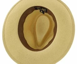 Big Catch - Walrus Hats Natural Paper Braid Straw Fedora Hat W/ Band Men