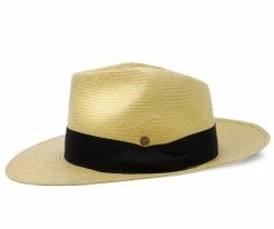 Big Catch - Walrus Hats Natural Paper Braid Straw Fedora Hat W/ Band Men