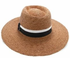 Men South Beach - Walrus Hats Natural Raffia Straw Fedora Hat