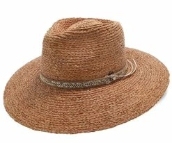 Men South Beach - Walrus Hats Natural Raffia Straw Fedora Hat