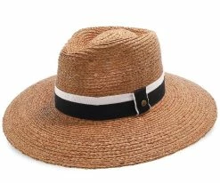Men South Beach - Walrus Hats Natural Raffia Straw Fedora Hat