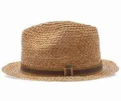 Paradise - Walrus Hats Natural Raffia Straw Fedora Hat W/ Braided Band Men