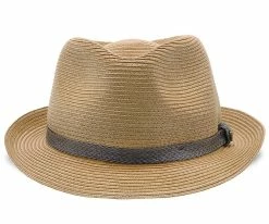 Men Sandbar - Walrus Hats Paper Braid Straw Fedora Hat W/ Grey Band